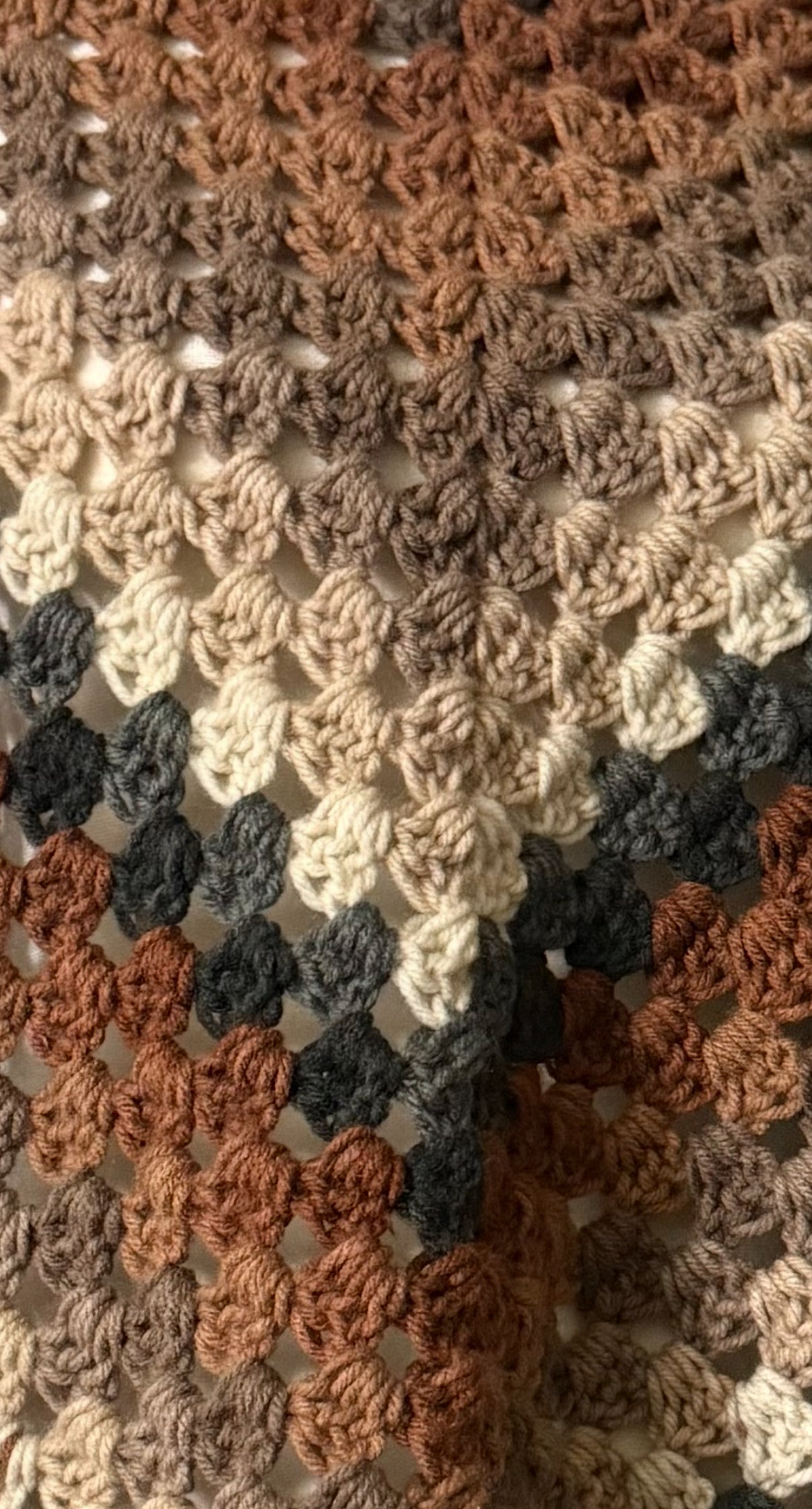 Neutral ombre poncho
