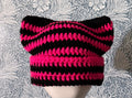 neon pink & black cat beanie (made to order)