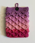 fancy dragon scale pink & purple ombre book sleeve