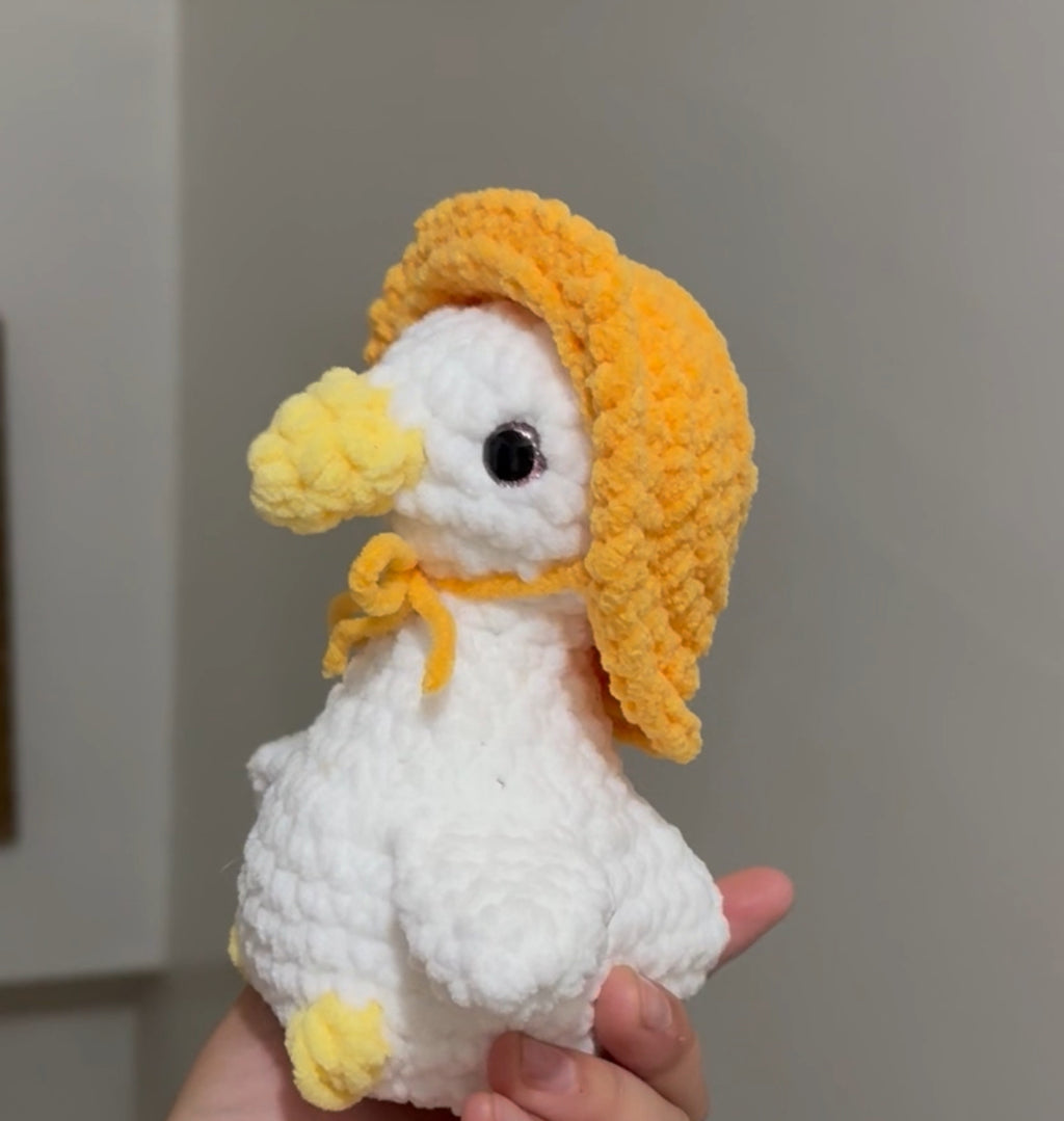 Small goose wearing a hat